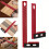 Precision Scriber,Aluminum Framing Woodworking Square,Measuring and Marking L-Type Hole Ruler Right Angle Protractor B 4