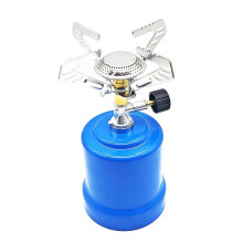 Outdoor Camping Stove 190g Euro Gas Tank Coffee Stove Adjustable Propane Gas Burner for Fishing Hiking Picnic