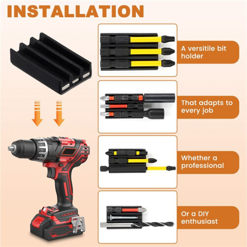 Magnetic Bits Folder Attach to Drill,Universal Fit Magnet Screw Driver Bits Hex Screw Holder Sleeve for Impact Driver 2
