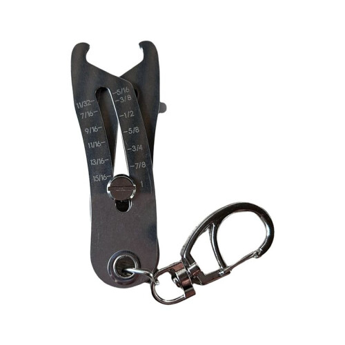 Portable Precise Thread Size Checker Keychain, Nut & Bolt Thread Size Checker Bolt Size Finder Keychain 2pcs 1