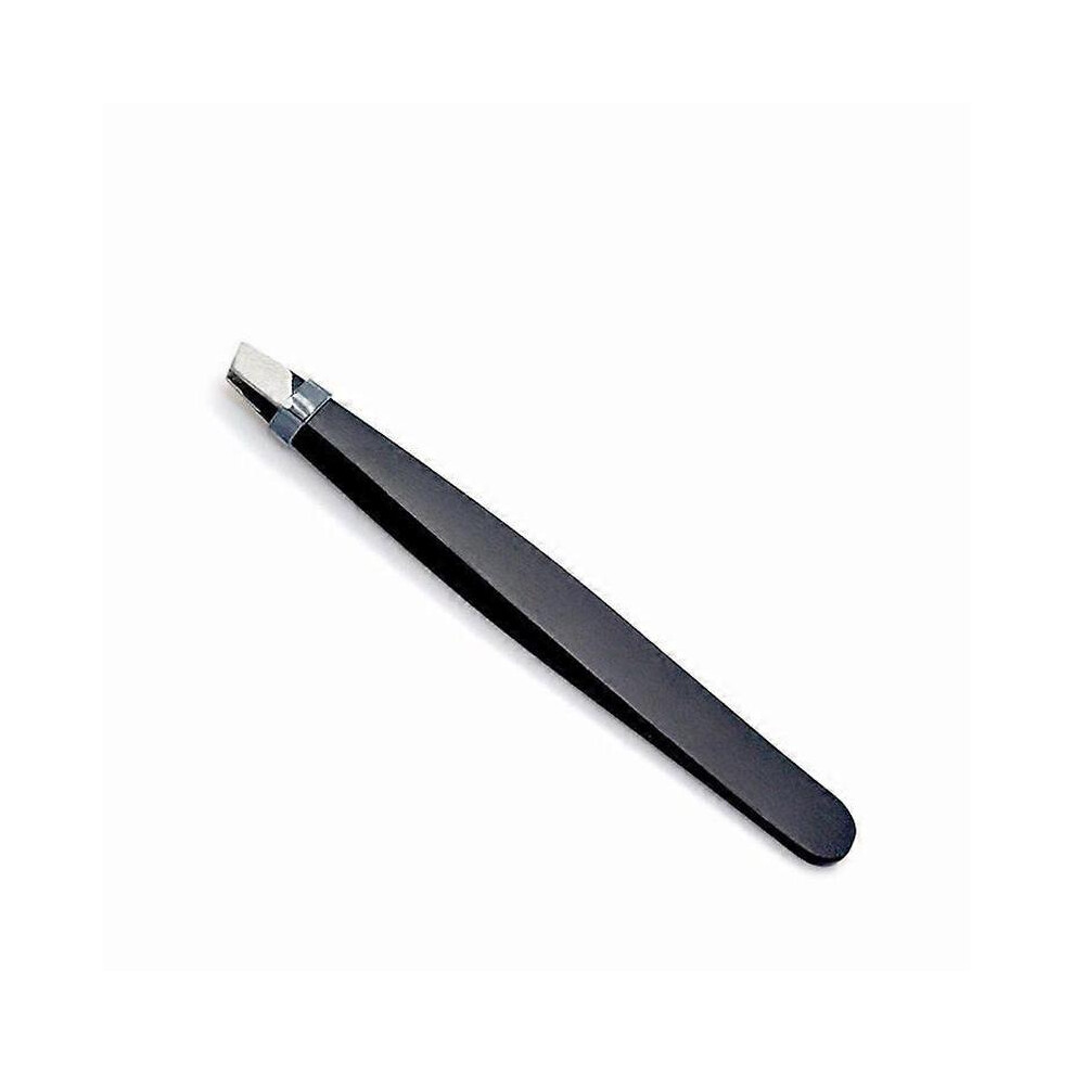 10-Pack Stainless Eyebrow Tweezers - Slant-Tip Beauty Tools