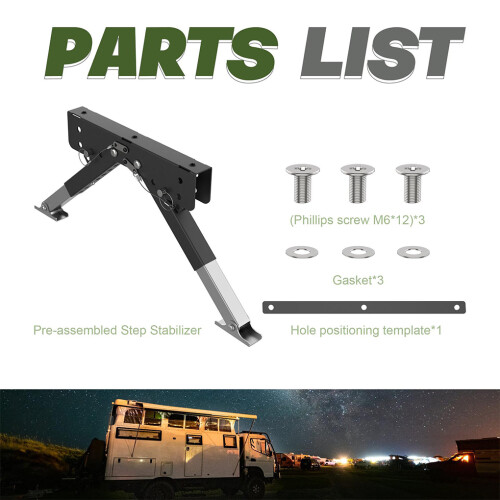RV Experience With Heavy-Duty Foldable And Height Adjustable RV Step 2