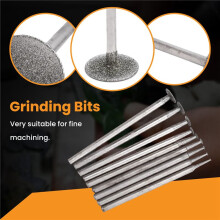 14 Stuks Diamantsteen Slijpbits - 3/32 Inch Schacht voor de Customizer, Hoge Precisie Roterende Gereedschap Accessoires