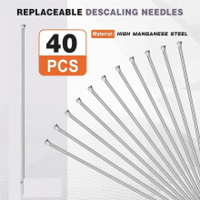 Compact Air Needle Scaler with 40 Pieces 7' Descaling Needles Air Powered Remove Slag Rust Paint and Dirt Quickly