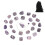 25Pcs Rune Stones Amethyst Crystal Pendulum Bag 2