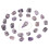 25Pcs Rune Stones Amethyst Crystal Pendulum Bag 6