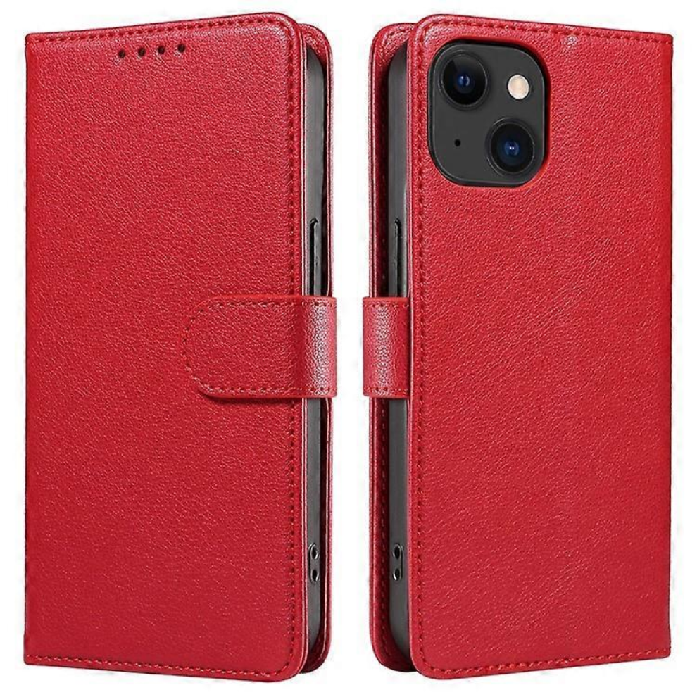 (Winered) Compatible For Iphone 15 Plus Leather Case Litchi Texture Rfid Wallet Stand Phone Cover 5996097997666