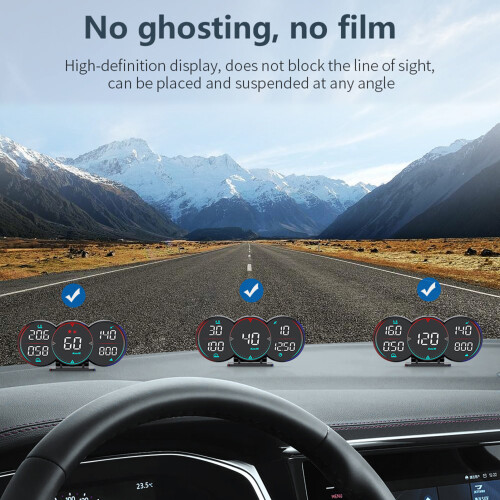 GPS Head Up Display 5inch Black ABS Universal 1