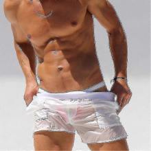 (xin Transparent, L) Costumi da bagno Costumi da bagno da uomo Costumi da bagno da uomo trasparenti Pantaloncini da spiaggia