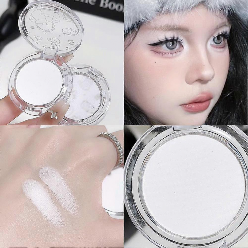 White,Black (Matte White) Matte White Highlight Palette Black Monochrome Eyeshadow Palette