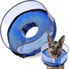 (Blue, S) Dog Cone, Inflatable Dog Cone After Surgery For Small Medium Large Dogs, Soft Cones With Enhanced Anti-licking