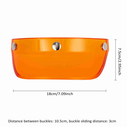 Motorcycle Helmet Visor 3/4 Open Sunshade Retro Style Adjustable 1