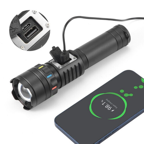 COB Flashlight USB Rechargeable Magnetic Waterproof Flashlight Portable Hand Light 1
