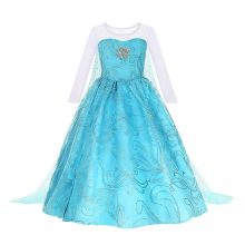 (130 (6T), Elsa 1) Disney Frozen Children Elsa Anna Costume For Kids Girls 4 8 10 Y Cosplay Snow Queen Clothes Fancy Party Birthday Princess Dress