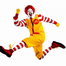 (M) Ronald Mcdonald The Clown Red & Yellow Fancy Dress Adults Costumes Mens Funny Halloween Carnival Party Cosplay Outfits