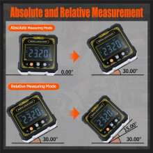 4-Sided Magnetic Dual Laser Woodworking Tools Inclinometer Digital Angle Measuring Instrument with Tilt Measurement