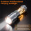 LED Flashlight Bright Flashlight Rechargeable Flash Light Waterproof, Powerful Camping Flashlight for Outdoor, Emergency 5