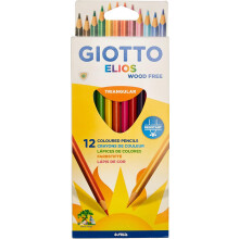 GIOTTO Elios Wood Free Coloured Pencils Pack of 12