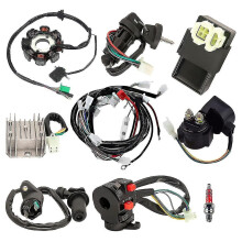 Atv Wiring Harness Kit, With Cdi Stator Regulator Ignition Switch Solenoid Relay For Gy6 125cc 150c