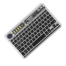 Wireless Keyboard & Mouse Combo BT3.0, Rechargeable, 7-Color Backlit, Green, 400mAh Keyboard, 500mAh Mouse