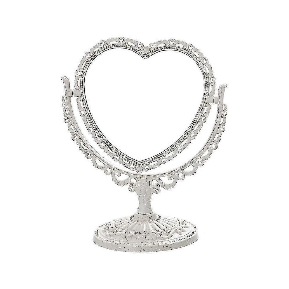Heart Shaped Rotatable Double Sided Cosmetic Vanity Mirror
