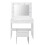 Comfy Living White Dressing Table Set With LED Lit Mirror And Stool 3