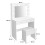 Comfy Living White Dressing Table Set With LED Lit Mirror And Stool 2