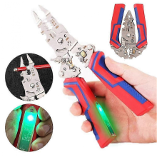 13-in-1 Foldable Electrician Pliers with Voltage Tester, Multi-function Adjustable Wire Stripper Repair Tool for Cutting, Crimping and Pulling 25