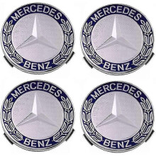 4 kpl vannekapseleita, jotka sopivat Mercedes Benzin 75 mm vanteisiin - sininen