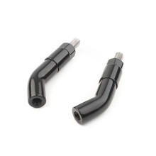 Extensores de haste de espelho retrovisor em alumínio preto para motocicleta Harley Davidson Iron 1200 XL1200NS -