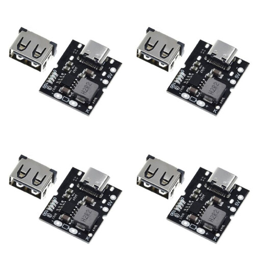 4X Type-C USB 5V 2A Boost Converter Step- Power Module Lithium Battery Charging Board DIY Charger,No Welding