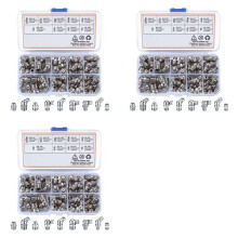 Kit de Graxeiras Métricas 180 Unidades, M6 M8 M10 45 Graxa Hidráulica de 90 Graus Variedade Zerk para Graxa Mecânica Angular