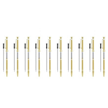 10 Pcs Slimline Pen Kits for Wood Turning, 7mm Twist Pen Kit with Refill, Ideal for DIY Gifts Gold