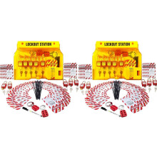 Lockout Tagout Station for Safe Electrical Lockouts,4Hasps,50Loto Tags,Lock Out Tag Out Kit Board,Lockout Safety Supply