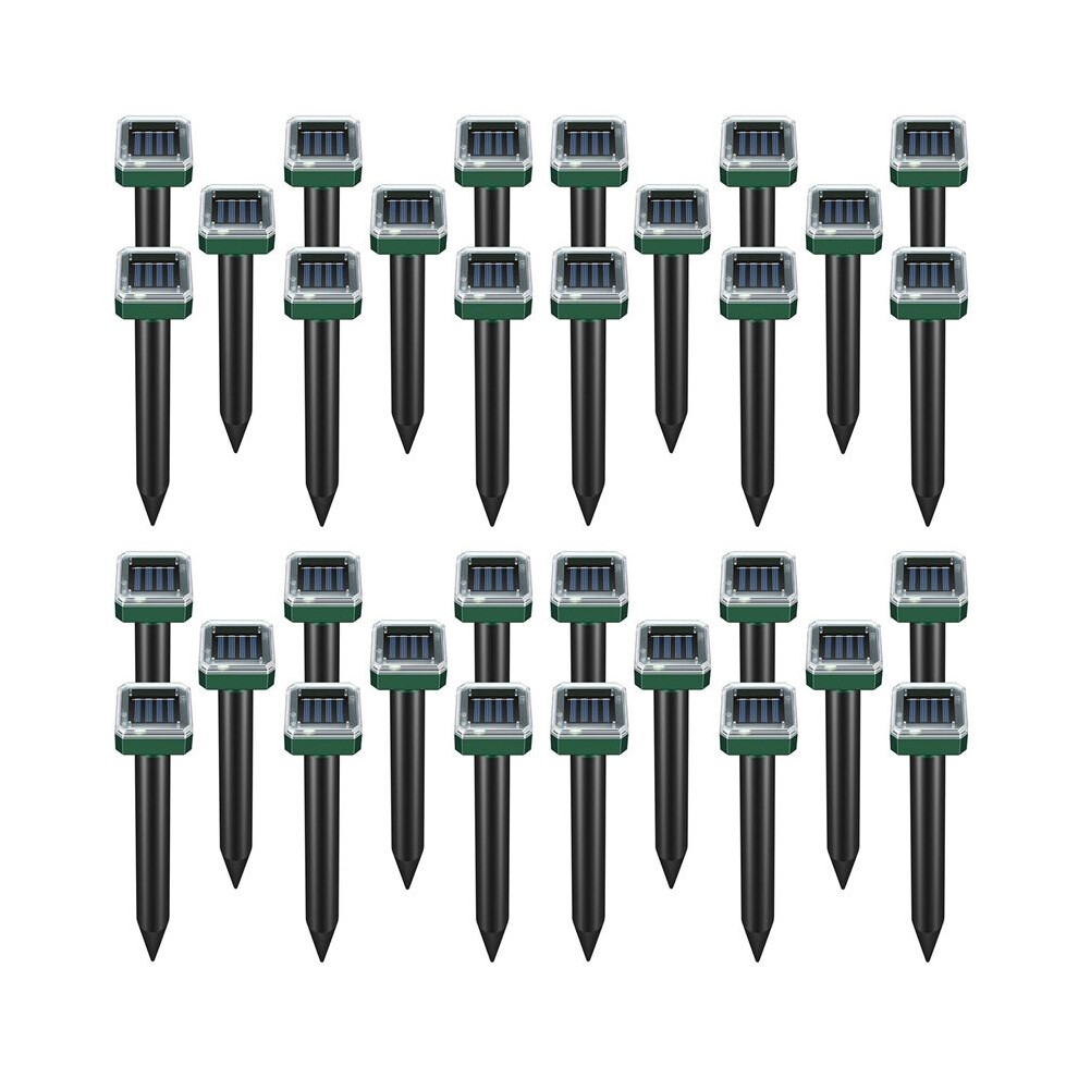 Semoic 32 Pack Solar Powered Snake Repellent For Outdoors,Ultrasonic Snake Repellent,Solar Snake Repellent For Outdoors