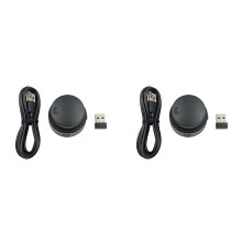 2X Contrôleur de Volume USB Filaire 2,4 GHz, Contrôleur Multimédia Sans Fil , Bouton Personnalisé pour Petit Clavier, Audio D'Ordinateur.
