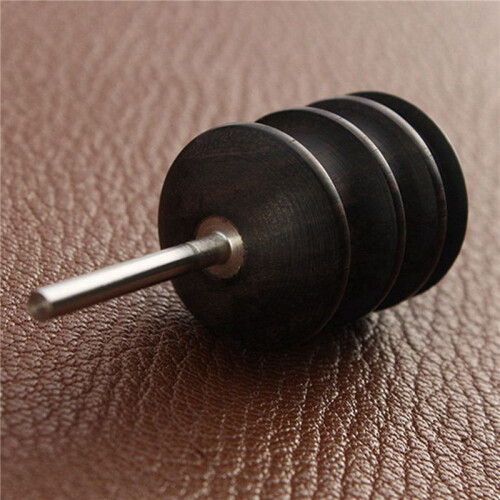 2X Leather Burnisher Bits Rotary Tool Pointed Tip Made of Solid Tropical Sandalwood Create Smooth Clean Edges,65mm 2