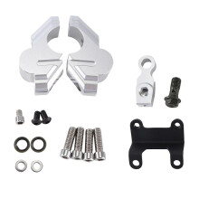 Adaptador extensor de guidão para motocicleta MT-07 MT07 2021 2022 2023 - (prata)