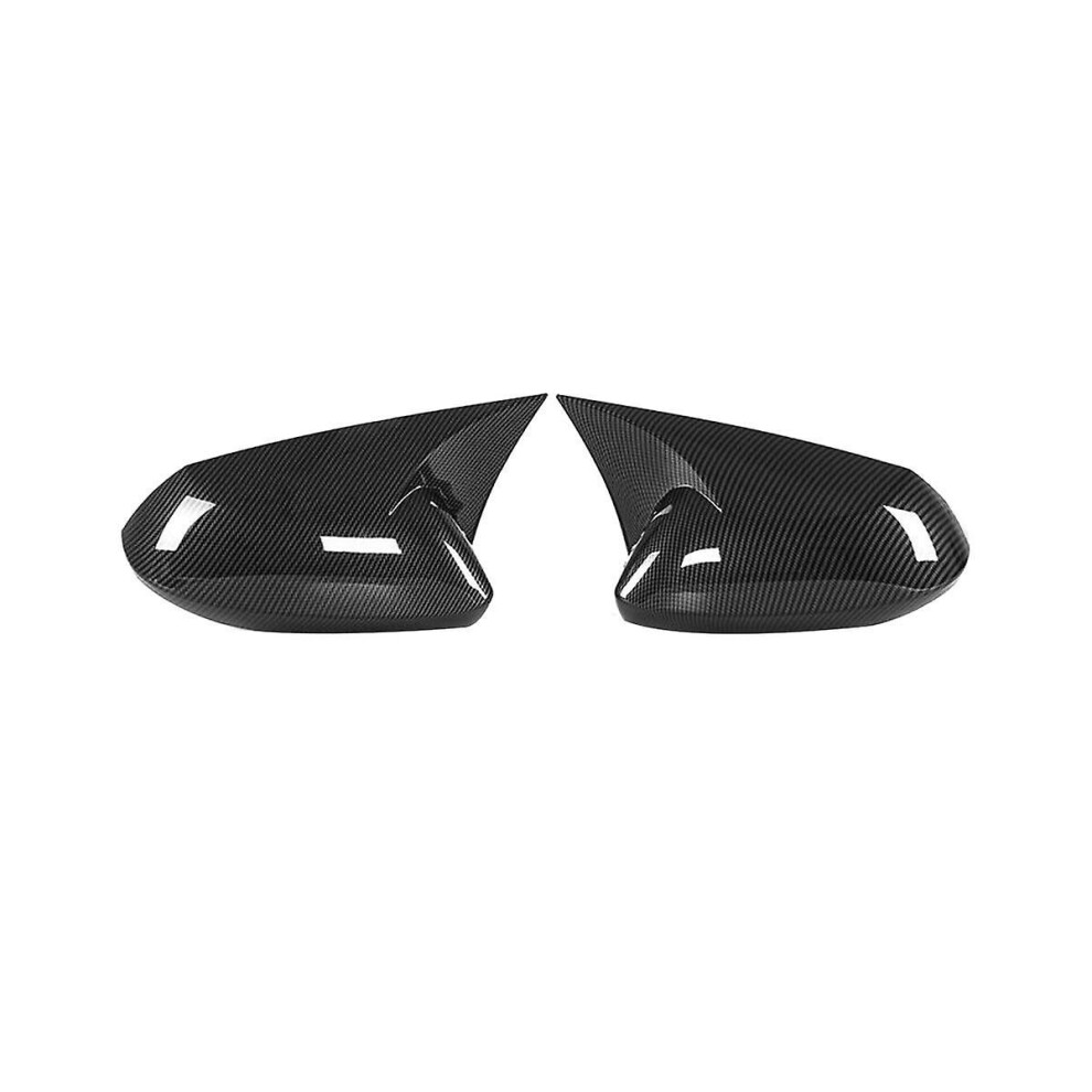 Carbon Fiber Color Ox Horn Rearview Mirror Cover Cap Trim For 2019-2023 3507995624367