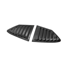 Carbon Fiber Color Rear Side Vent Quarter Window Louver Shutter Cover Trim For Focus 2019-2020