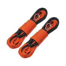 Cabo de guincho sintético de 1/4 de polegada x 50 pés, resistente a raios UV, para guinchos de UTV, ATV e caminhão.