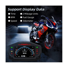 Motorrad-LED-Tachometer, LCD-Digitaltacho, Kilometerzähler, Tankanzeige für 1/2/4-Zylinder
