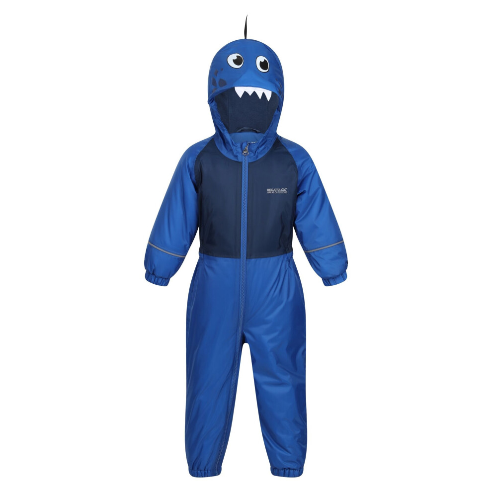 Regatta Childrens/Kids Mudplay Iii Hooded Rainsuit Blue
