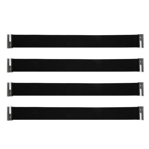4pcs Women Elastic Belts - Wide Black Cloth Cinch 1