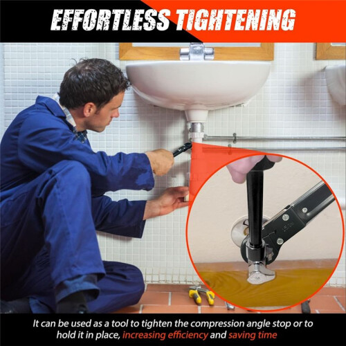 Plumbing Tools,Angle Stop Wrench for Easy Angle Stop&Supply Nut Installation-A Must-Have for Plumbers'Plumbing Tools 1PC 2