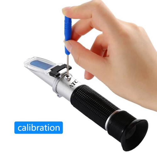 2X Brix Refractometer with ATC Dual Scale - Specific Gravity & Brix Hydrometer in Wine Making 1