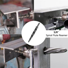 2pcs 5/8Inch Spiral Flute Reamer with 1/2 Inch Shank, M2 HSS Bridge/Construction Reamer Taper Chucking Reamer Drill Bit