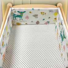 (250*30CM, N15) Breathable Crib Bed Liner Bumper Adjustable Baby Cot Bumper Set Cot Liner Airwrap Cot Bumper Protect All Round Crib Rail
