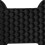 Bone-Shaped Pet Slow Feeding Pad, Silicone, Black 2