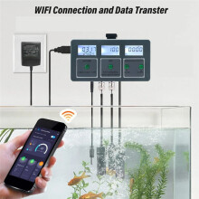 Tuya WiFi 1 in 8 Water Quality Tester S.G/PH/EC/ORP/TDS/CF/SALT/TEMP Measuring Analyzer DIY Water Monitor US Plug